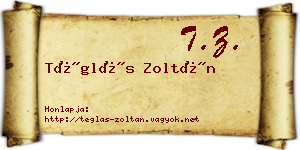 Téglás Zoltán névjegykártya
