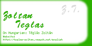zoltan teglas business card